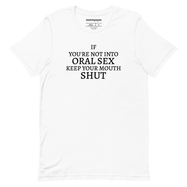 If you are not into oreal sex, keep your mouth shut