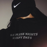 Load image into Gallery viewer, Sleepless Nights, Sleepy Days - Unisex Black Hoodie
