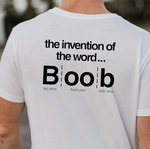 The invention of the word.. Boob